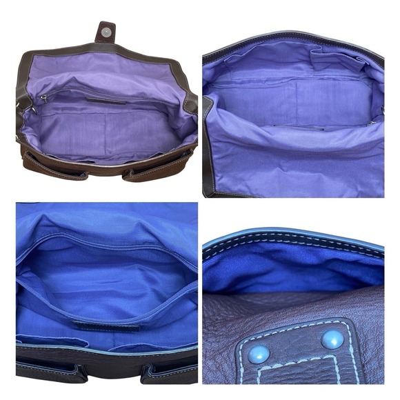 Coach Chelsea Chocolate Brown Leather Demi Flap F10893 w/ Matching Wallet - Picture 14 of 16